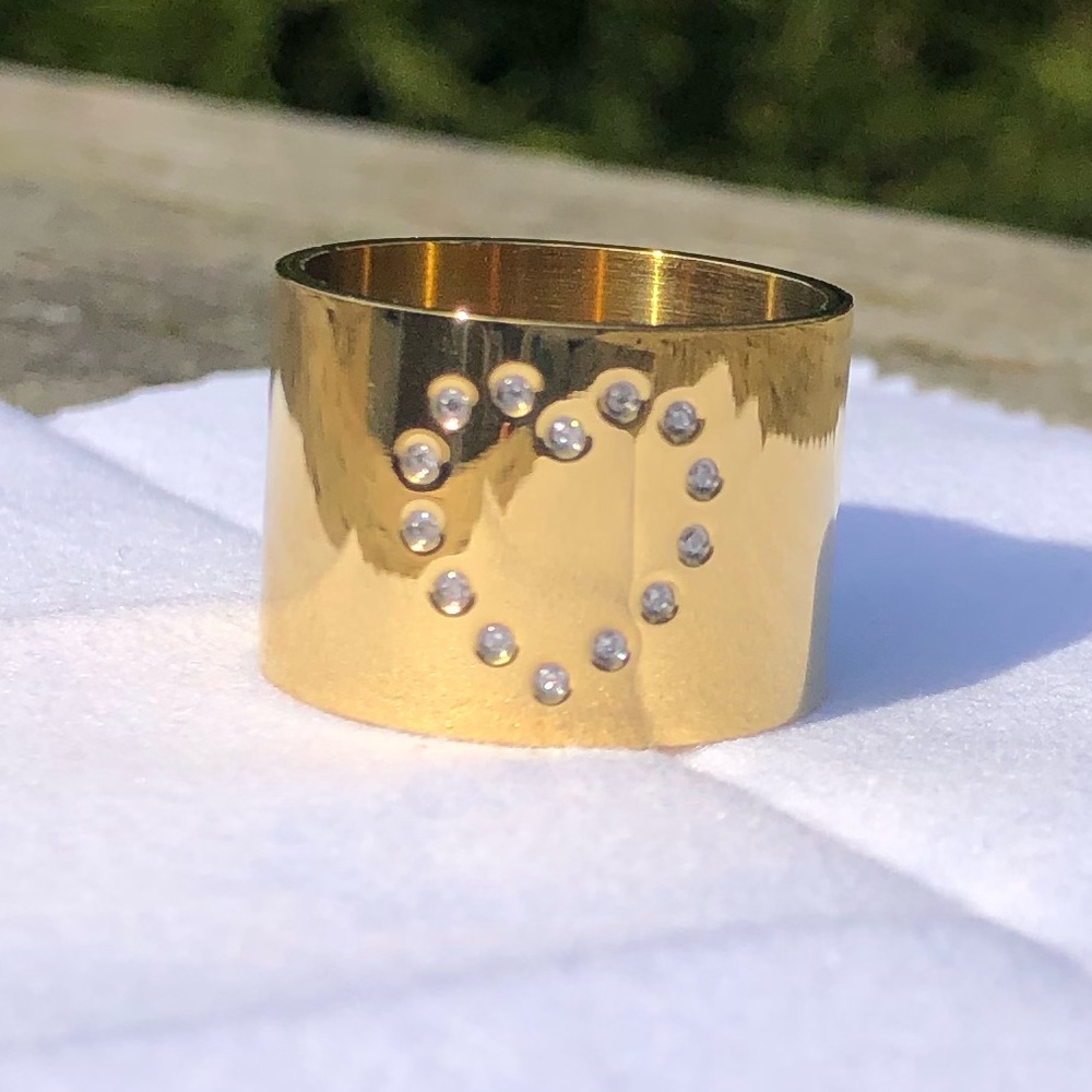 🆕 Adornia 14k gold heart ring size 9 716